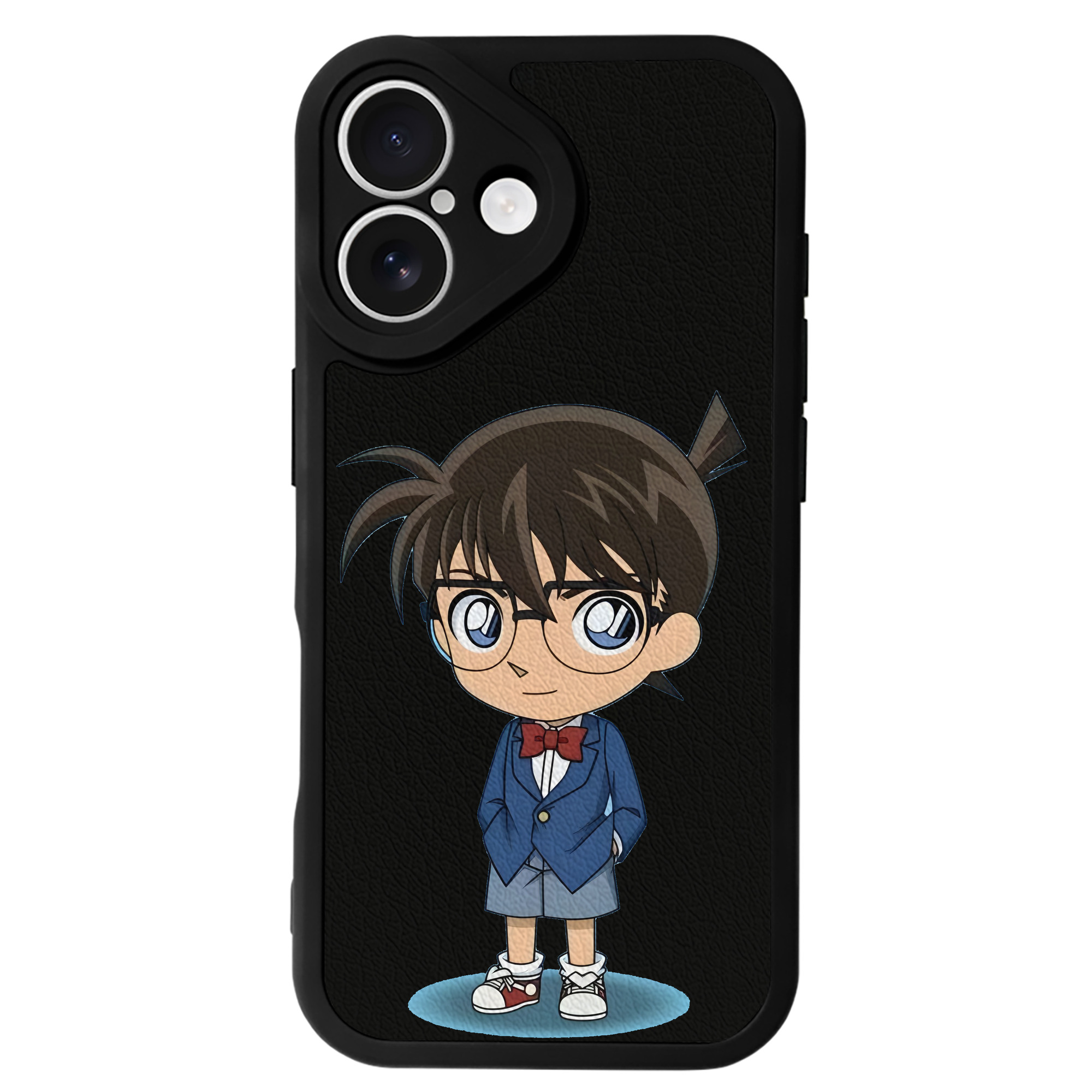 （画像用） 名探偵コナン 江戸川 コナン Detective Conan Conan Edogawa 【iPhone 16シリーズ対応】シリコンスマホケース（レザー調） 材質：シリコン